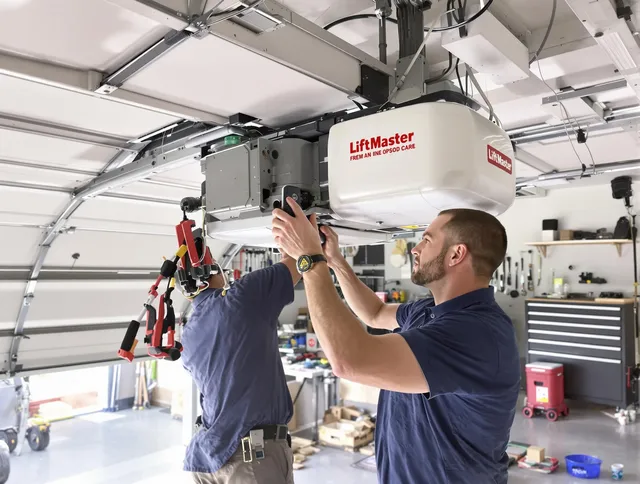 East Haven Garage Door Repair technician performing advanced diagnostics on garage opener in East Haven